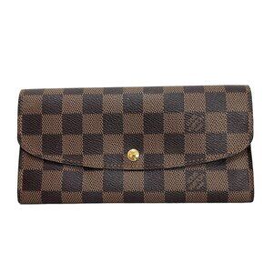 LOUIS VUITTON Portefeuille Emilie Ebene Damier - Long Wallet 388-072625